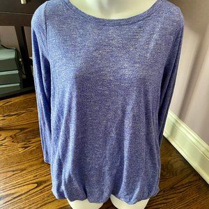 Athleta LS Bubble Front Athleisure Shirt, M EUC